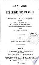 Annuaire de la noblesse de France et des maisons souveraines de l'Europe