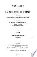 Annuaire de la noblesse de France et des maisons souveraines de l'Europe