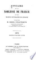 Annuaire de la noblesse de France et des maisons souveraines de l'Europe
