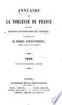 Annuaire de la noblesse de France et des maisons souveraines de l'Europe