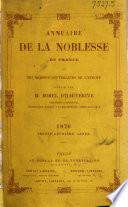 Annuaire de la noblesse de France et des maisons souveraines de l'Europe