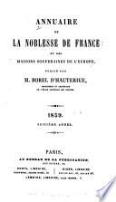 Annuaire de la noblesse de France et des maisons souveraines de l'Europe