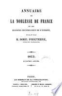 Annuaire de la noblesse de France et des maisons souveraines de l'Europe