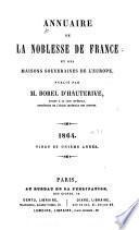 Annuaire de la noblesse de France et des maisons souveraines de l'Europe