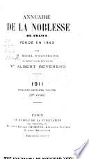 Annuaire de la pairie et de la noblesse de France, des maisons souveraines de l'Europe et de la diplomatie