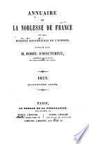 Annuaire de la pairie et de la noblesse de France, des maisons souveraines de l'Europe et de la diplomatie