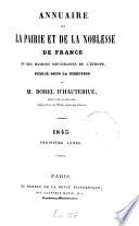 Annuaire de la pairie et de la noblesse de France et des maisons souveraines de l'Europe et de la diplomatie