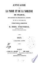 Annuaire de la pairie et de la noblesse de France et des maisons souveraines de l'Europe et de la diplomatie