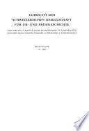Annuaire de la Société suisse de préhistoire et d'archéologie
