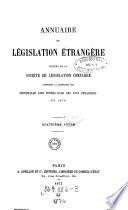 Annuaire de législation étrangère