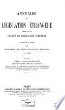 Annuaire de législation étrangère