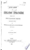 Annuaire de législation étrangère