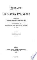 Annuaire de législation étrangère