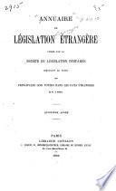 Annuaire de législation étrangère