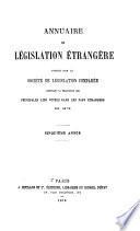 Annuaire de législation étrangère