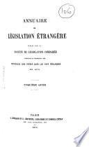 Annuaire de legislation étrangère