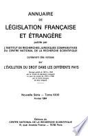 Annuaire de législation française et étrangerè