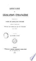 Annuaire de législation française et étrangère