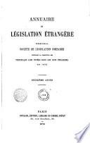 Annuaire de législation française et étrangère