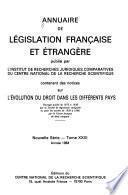 Annuaire de législation française et étrangère