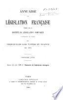 Annuaire de législation francaise