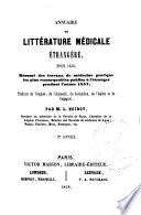Annuaire de littérature médicale étrangère