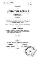 Annuaire de litterature medicale étrangère