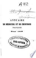 Annuaire de médecine et de chirurgie pratiques