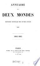 Annuaire des deux mondes; histoire generale des divers etats