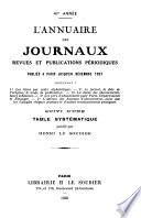 Annuaire des journaux