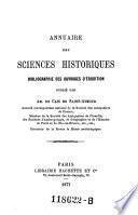 Annuaire des sciences historiques. Bibliographie des ouvrages d'erudition