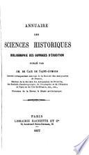Annuaire des sciences historiques