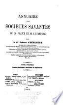 Annuaire des sociétés savantes de la France et de l'étranger