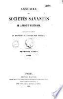 Annuaire des sociétés savantes de la France et de l'étranger (Paris. 1846)