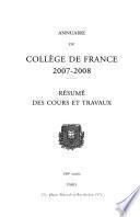 Annuaire du Collège de France