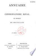 Annuaire du Conservatoire royal de musique de Bruxelles