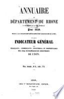 Annuaire du département du Rhône et du ressort de la cour impériale