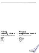 Annuaire Du Spectacle Pour Les Tournées Au Canada