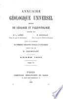 Annuaire géologique universel