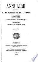 Annuaire historique du Département de l'Yonne
