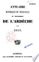 Annuaire historique et statistique du département de l'Ardèche pour...