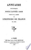 Annuaire historique pour l'année ...
