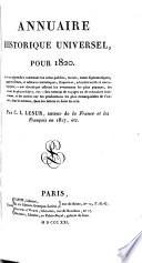 Annuaire historique universel