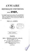 Annuaire historique universel
