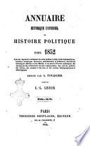 Annuaire historique universel, ou Histoire politique pour ...