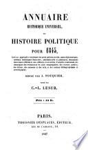 Annuaire historique universel, ou histoire politique pour ....