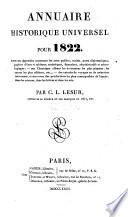 Annuaire historique universel pour ...