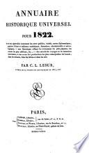 Annuaire historique universel, pour ... par C. L. Lesur. - 1819-1830; n. s. 1831-1839