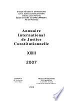 Annuaire international de justice constitutionnelle