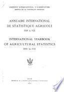 Annuaire international de statistique agricole